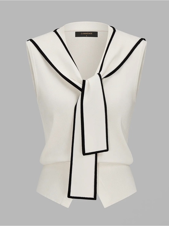 Commense Tops - Commense Removable sailor collar knit vest
